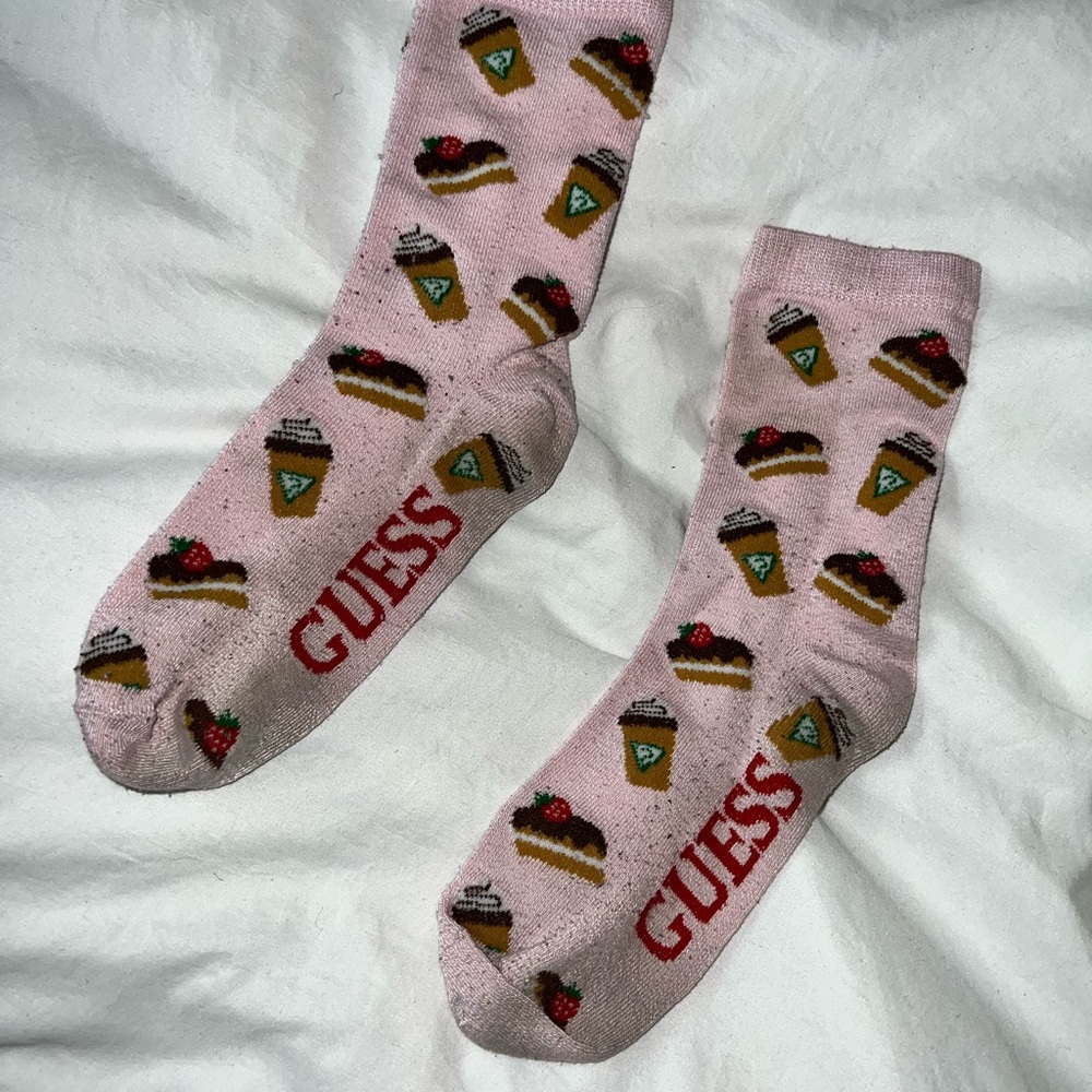Guess Pink Dessert Pattern Socks - image 3